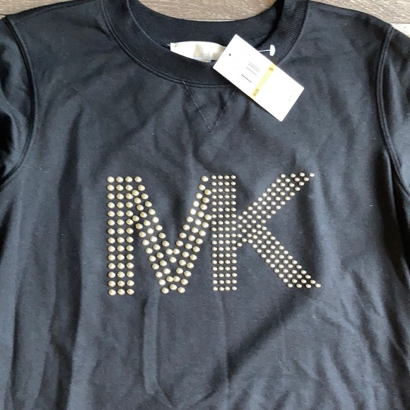 NWT Michael Kors Long Sleeve Black Top Small - Picture 6 of 10